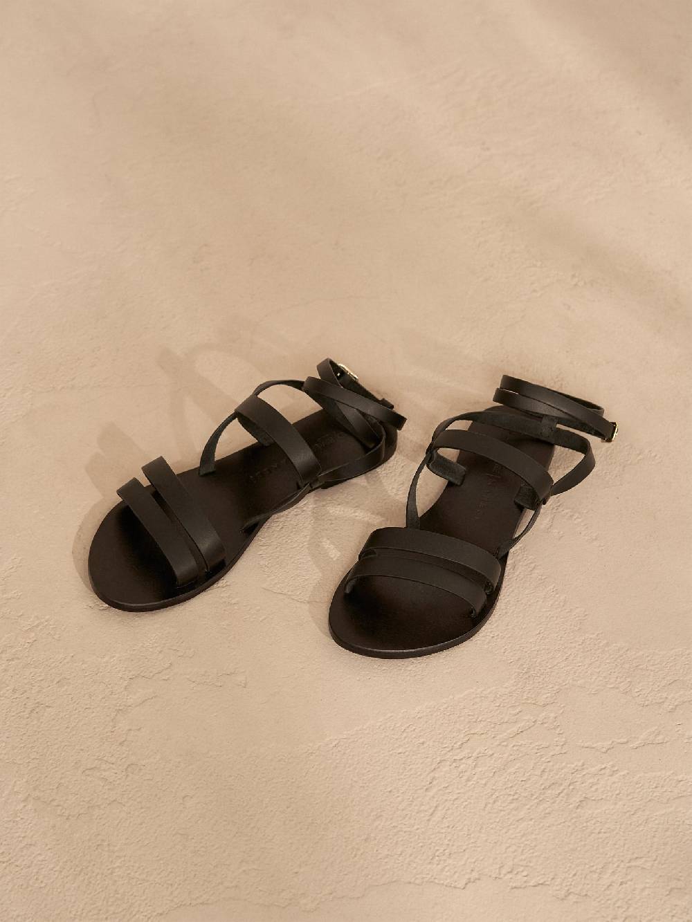 Manebí Mika Leather Sandals - Gladiator Black Offerte stagionali
