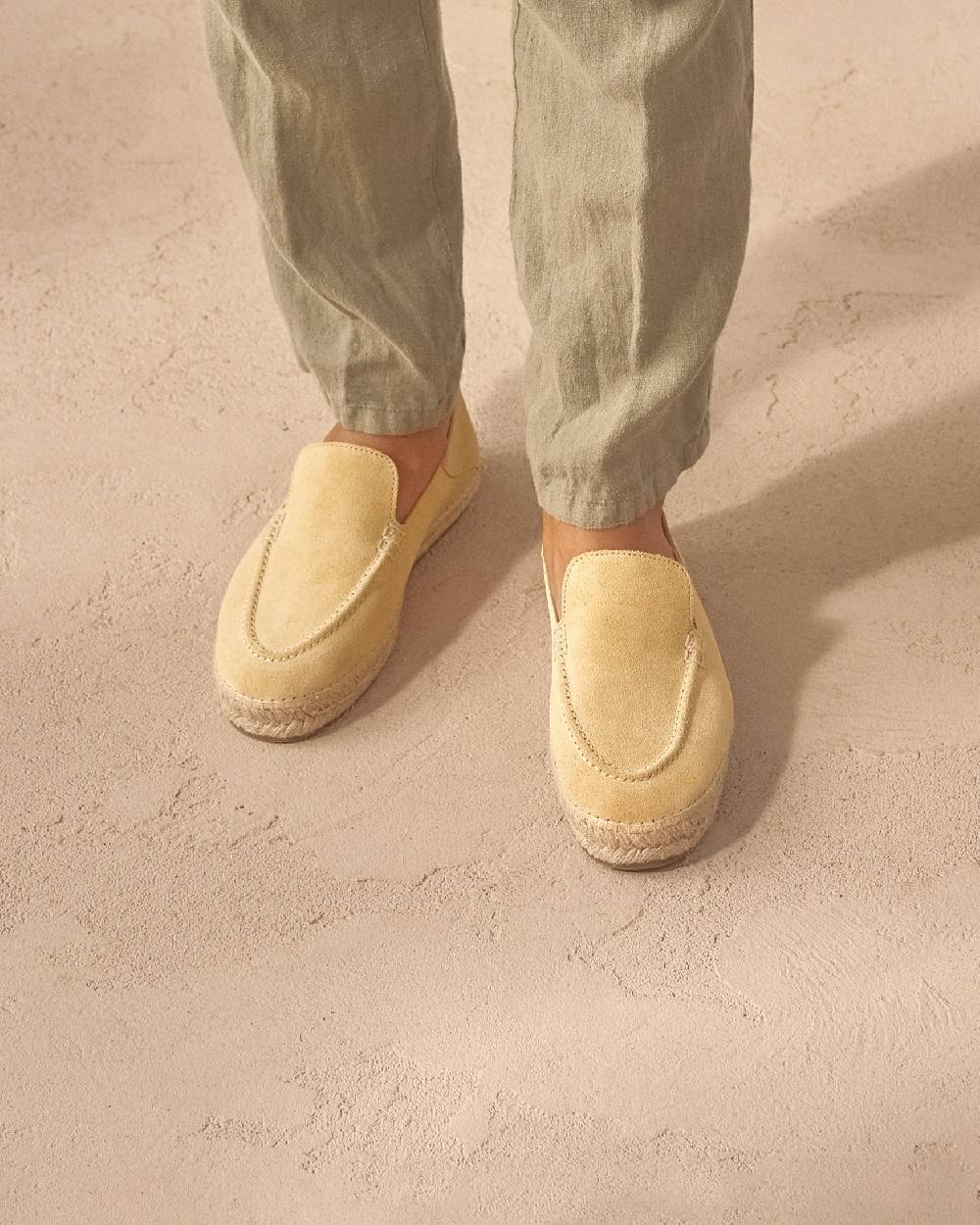 Manebí Mocassini traveler espadrillas in pelle scamosciata Espadrillas - Hamptons - Inca Cream Fino al 50% di sconto