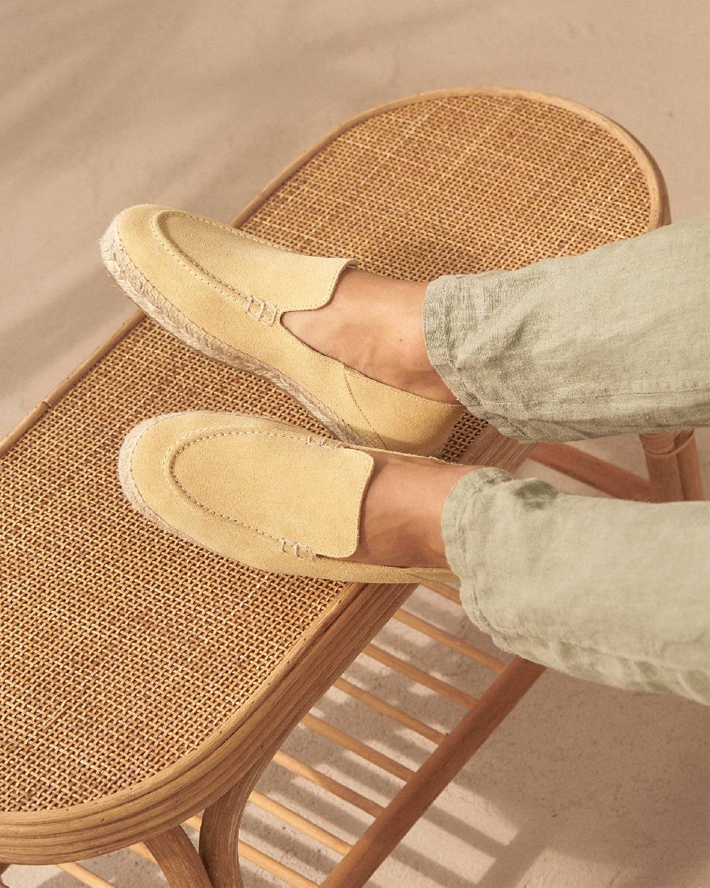 Manebí Mocassini traveler espadrillas in pelle scamosciata Espadrillas - Hamptons - Inca Cream Fino al 50% di sconto