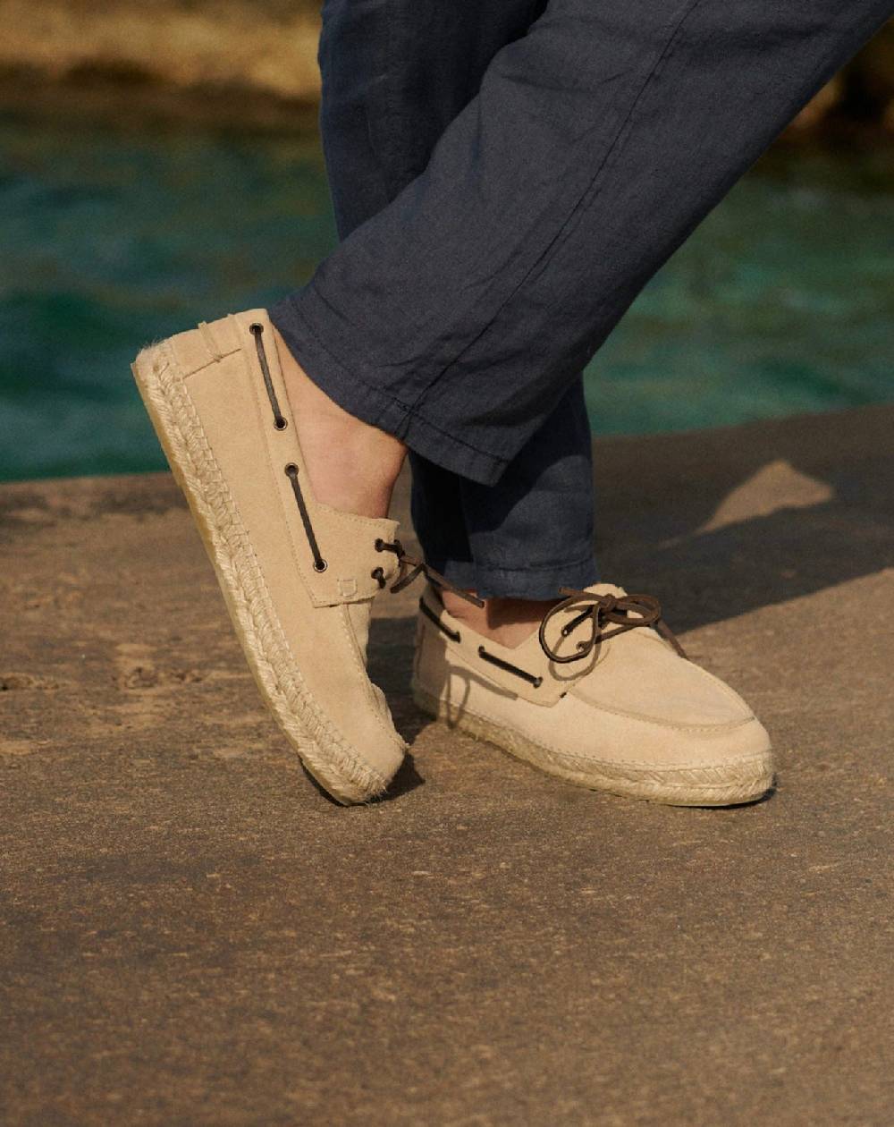 Manebí Scarpe da barca - Hamptons - Champagne Beige