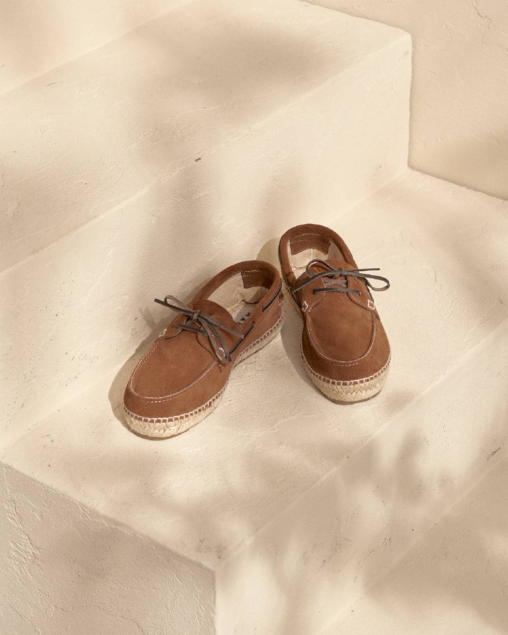 Manebí Suede Boat-Shoes Espadrilles - Hamptons Brown Sugar Sostegno trimestrale