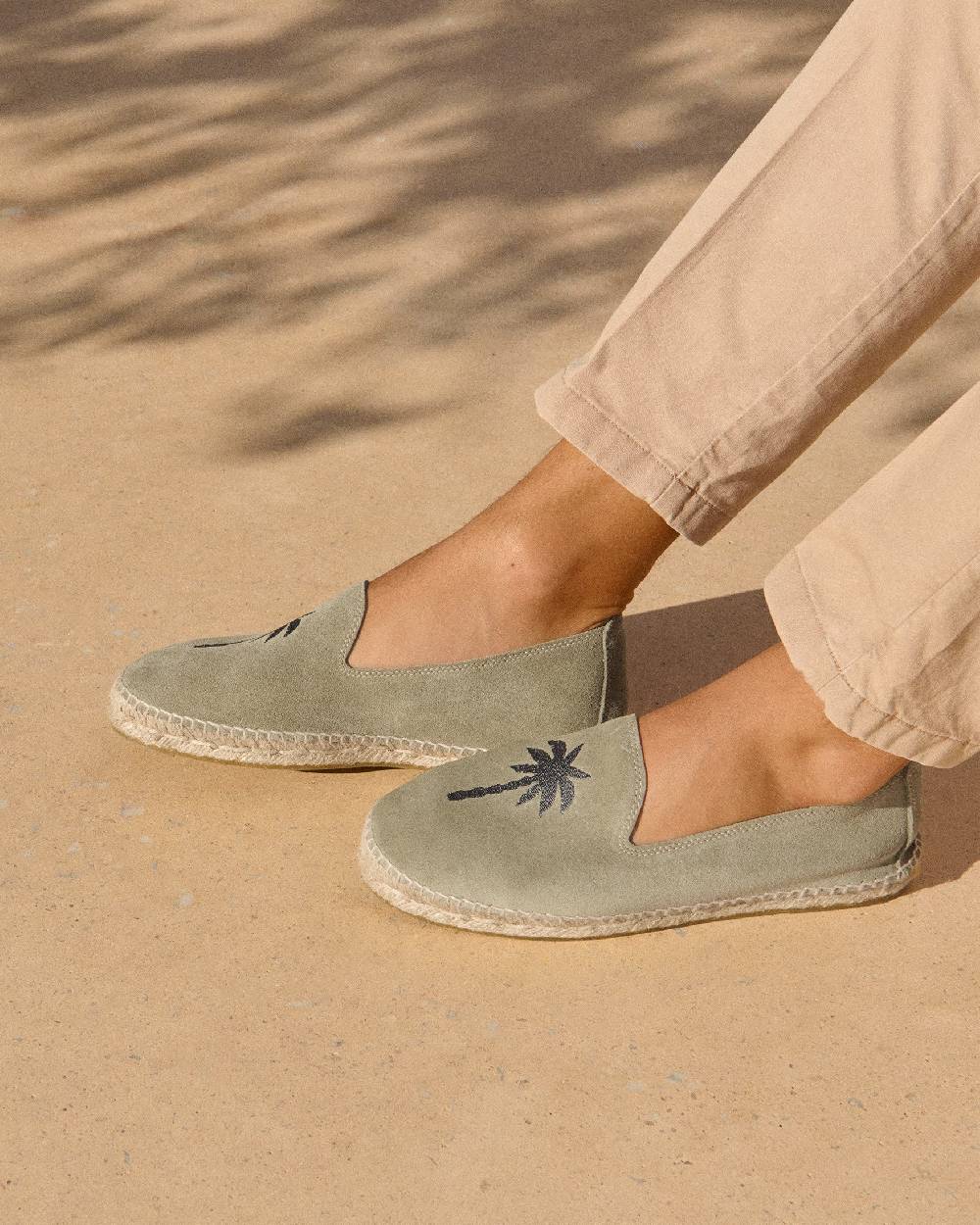 Manebí Espadrillas - Palm Springs - Verde militare e palmo in carbonio 50% di sconto per tempo limitato