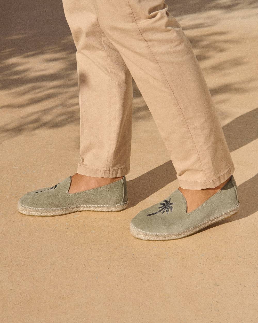Manebí Espadrillas - Palm Springs - Verde militare e palmo in carbonio 50% di sconto per tempo limitato