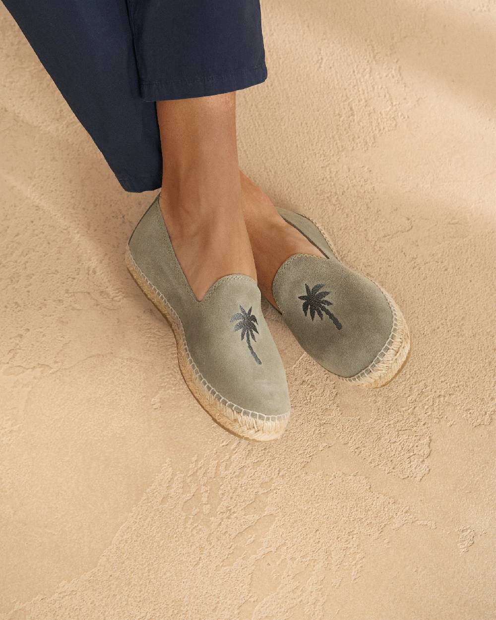 Manebí Espadrillas - Palm Springs - Verde militare e palmo in carbonio 50% di sconto per tempo limitato