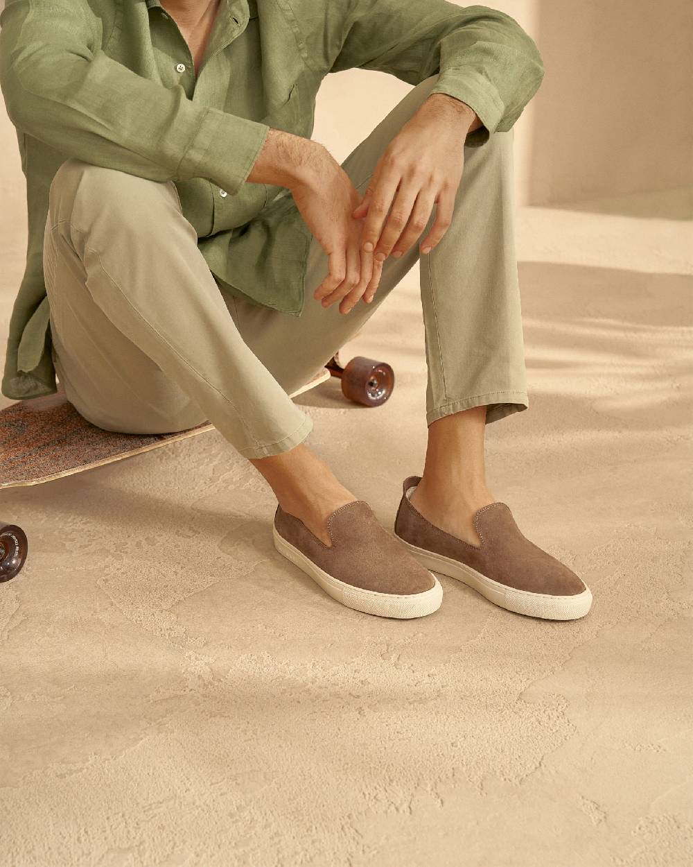 Manebí Slip-On in pelle scamosciata - Hamptons - Moka 2025