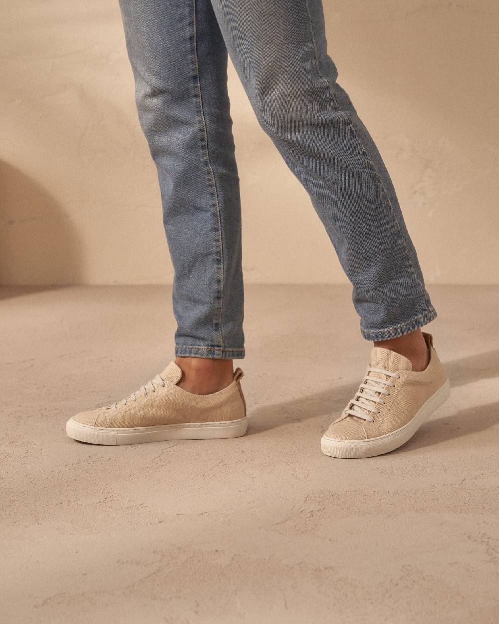 Manebí Sneakers Chevron in cotone - Yucatán - Natural Promozione
