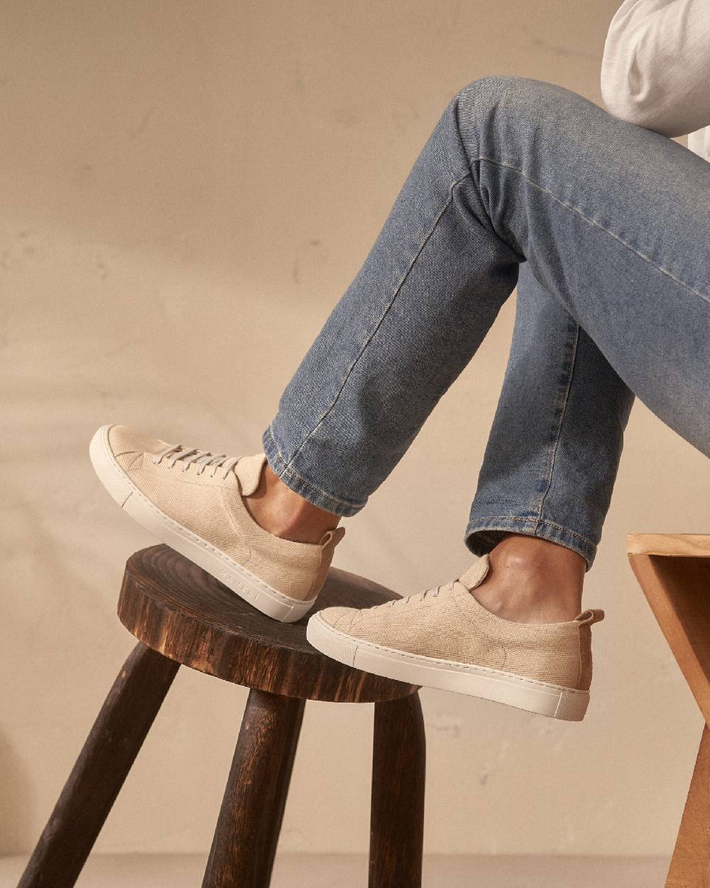 Manebí Sneakers Chevron in cotone - Yucatán - Natural Promozione