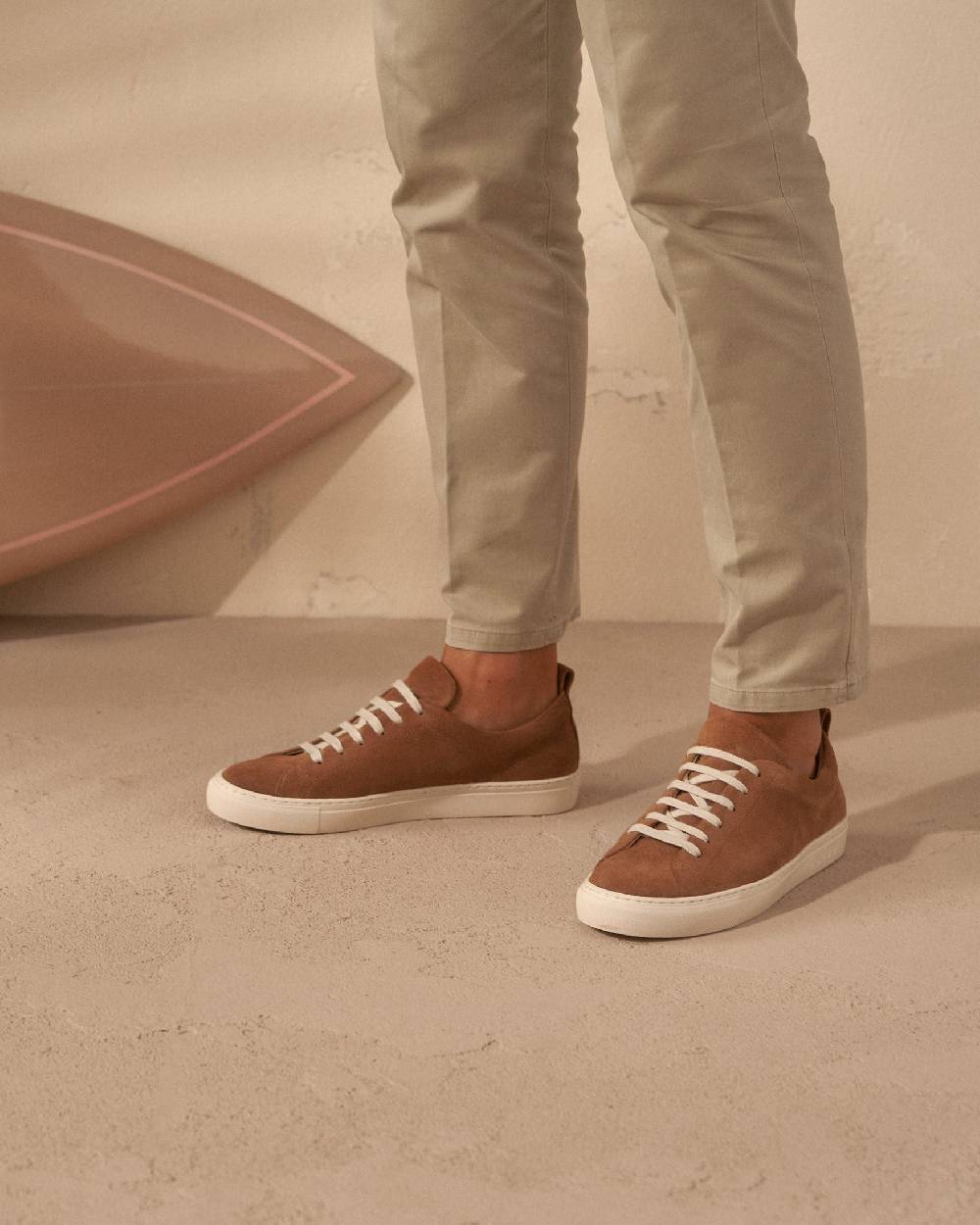 Manebí Sneakers in pelle scamosciata - Hamptons - brown sugar Pezzi Unici