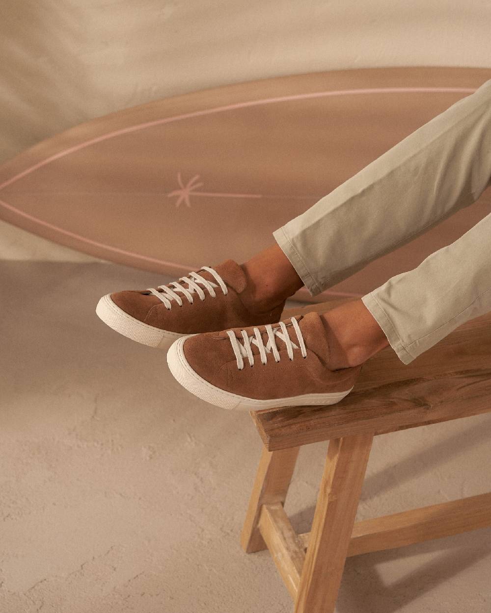 Manebí Sneakers in pelle scamosciata - Hamptons - brown sugar Pezzi Unici