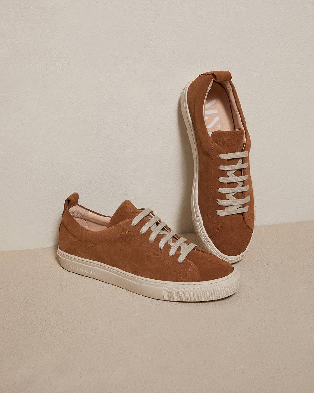 Manebí Sneakers in pelle scamosciata - Hamptons - brown sugar Pezzi Unici