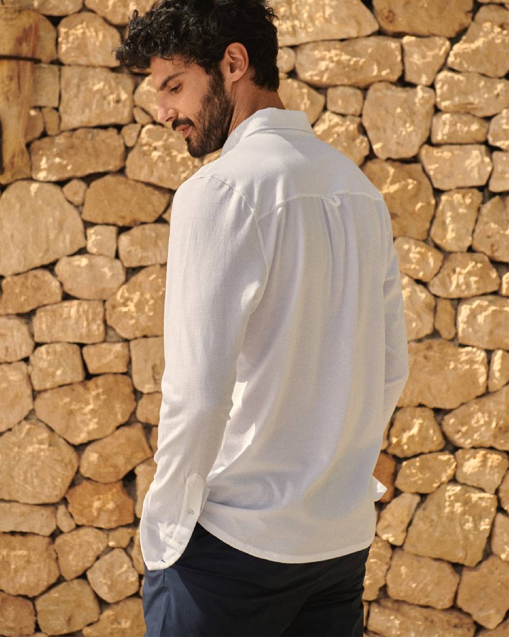 Manebí Organic Cotton Pedro Shirt - Long Sleeves White Acquista Ora