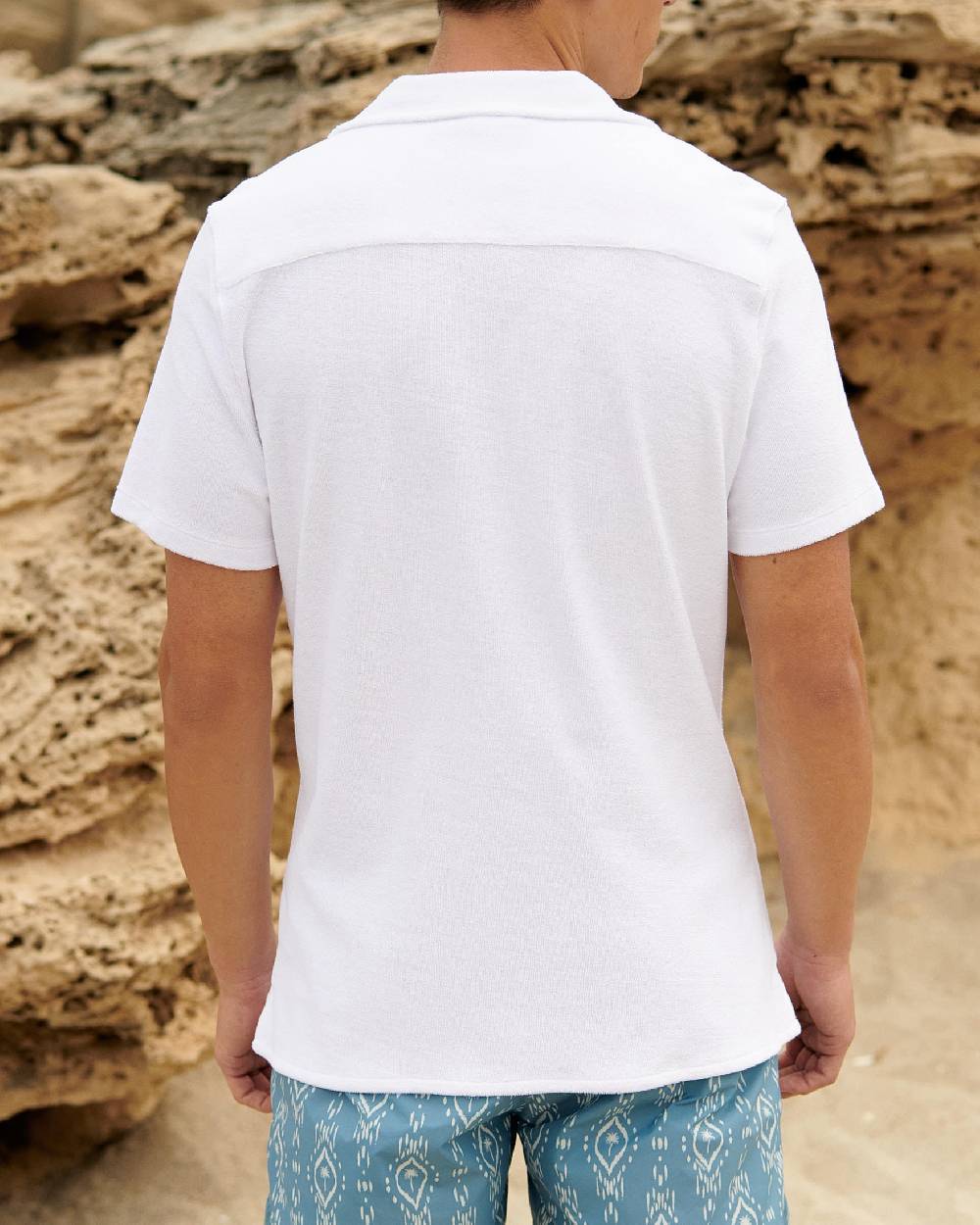 Manebí Organic Terry Cotton|Luigi Shirt - Short Sleeves White Promozione Limitata