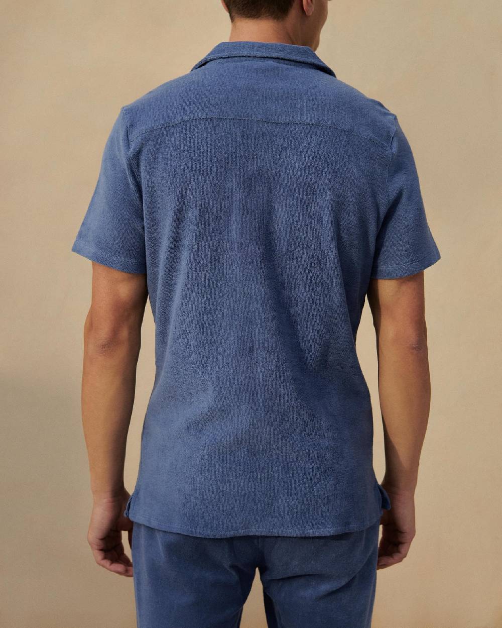 Manebí Organic Terry Cotton|Luigi Shirt - Short Sleeves Night Shadow Blue Presa