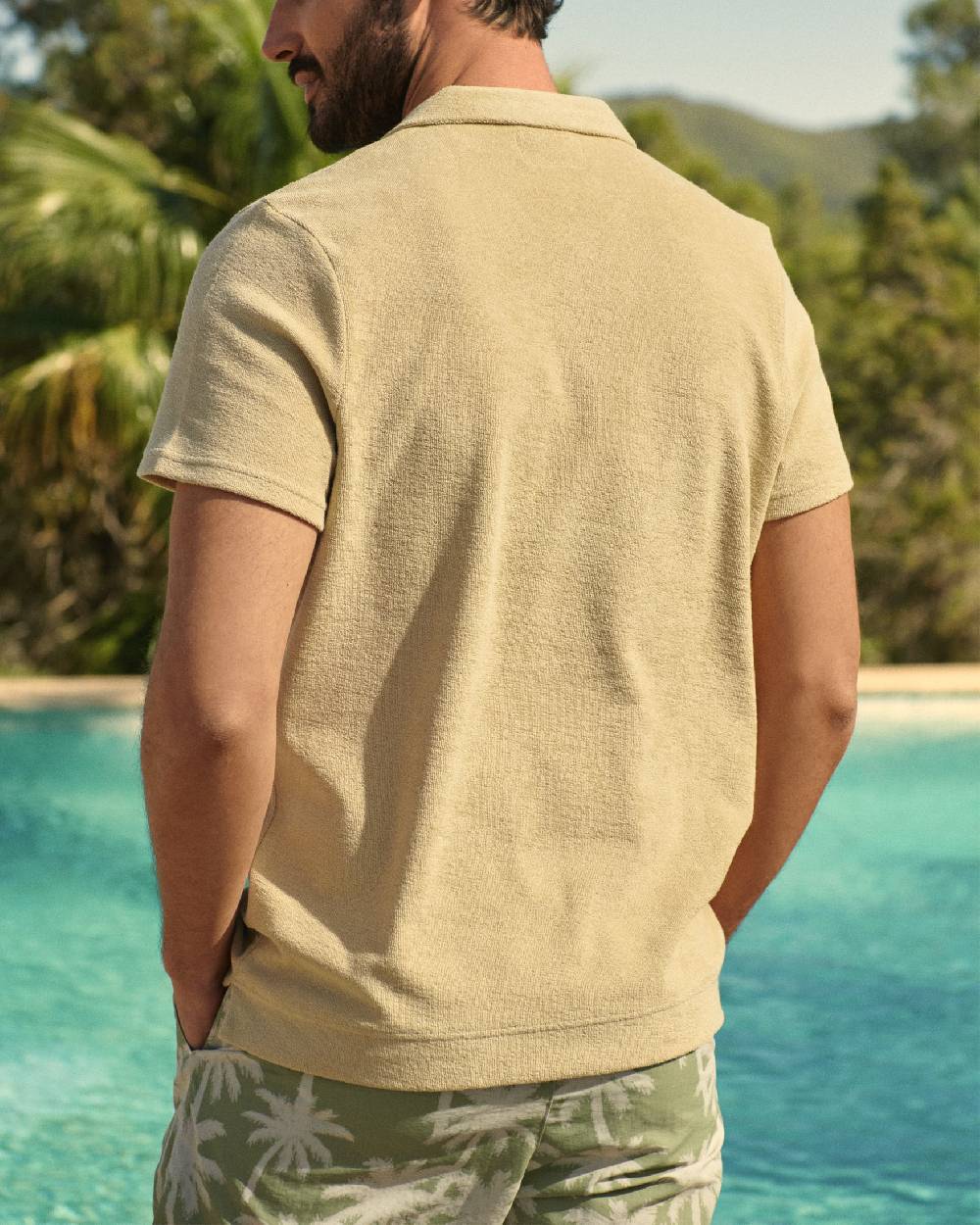 Manebí Organic Terry Cotton|Olive Polo Shirt - Short Sleeves Sand I Più Venduti