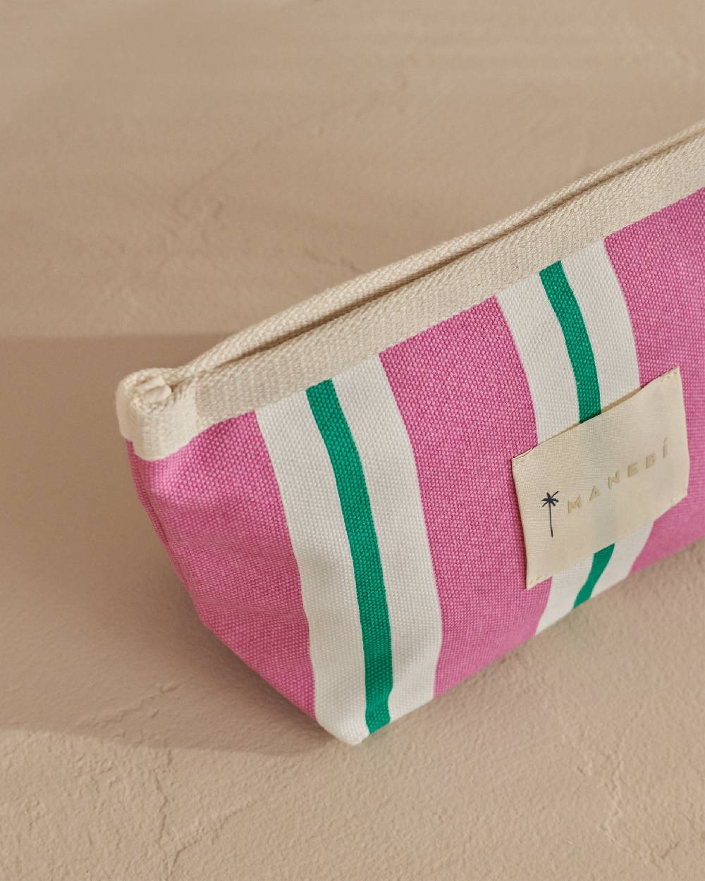 Manebí Canvas Tender2Tote - Portofino Pink And Green Stripes Latest fashion
