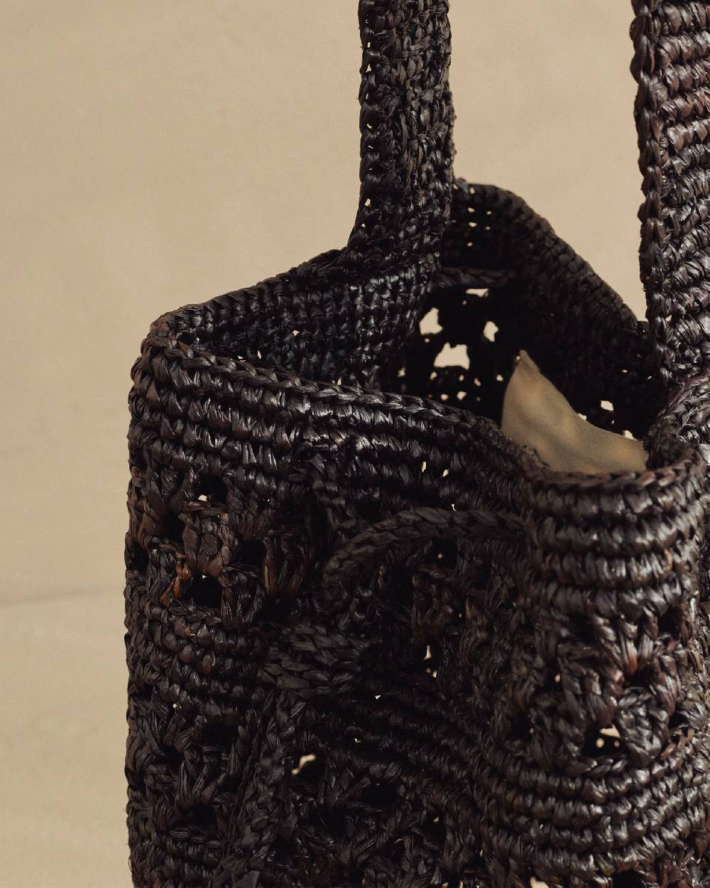 Manebí Weaving Raffia Beach Bucket - Palm Leather Tag Weaving Sconti VIP