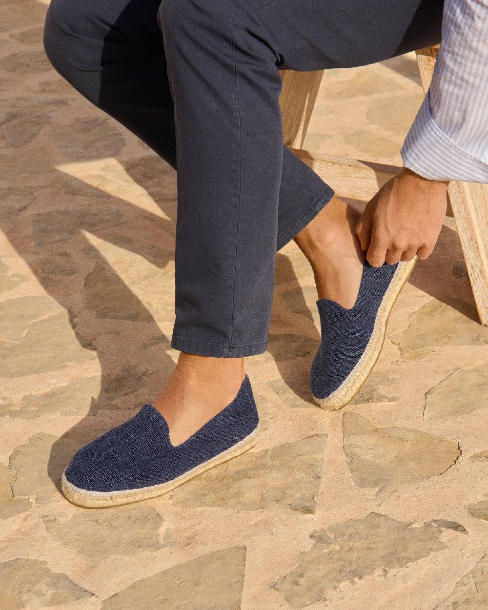 Manebí Organic Hemp Espadrilles - La Havana Navy Fino al 65% di sconto