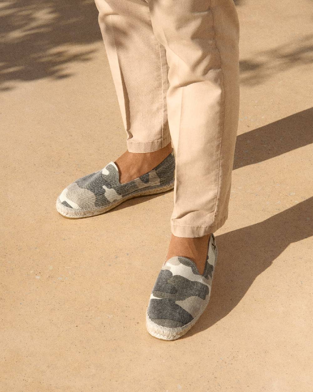 Manebí Printed Canvas Espadrilles - Dakar Camouflage White and Green Only for today