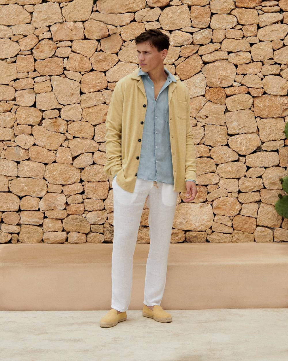 Manebí Organic Terry Cotton|Nicolo Shirt - Long Sleeves Sand Sostegno trimestrale