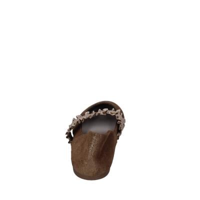 ﻿scarpe donna CAFè NOIR ballerine platino pelle scamosciata oro BC608 Pezzi Unici