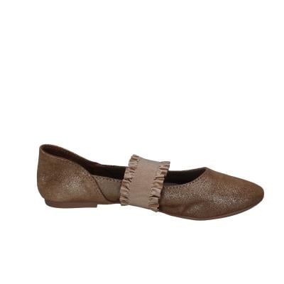 ﻿scarpe donna CAFè NOIR ballerine platino pelle scamosciata oro BC608 Pezzi Unici