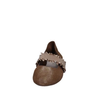 ﻿scarpe donna CAFè NOIR ballerine platino pelle scamosciata oro BC608 Pezzi Unici