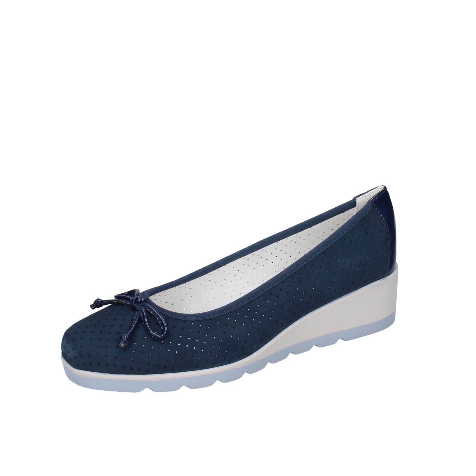 scarpe donna IO DONNA ballerine blu pelle scamosciata EZ42 scarpe donna IO DONNA ballerine blu pelle scamosciata EZ42