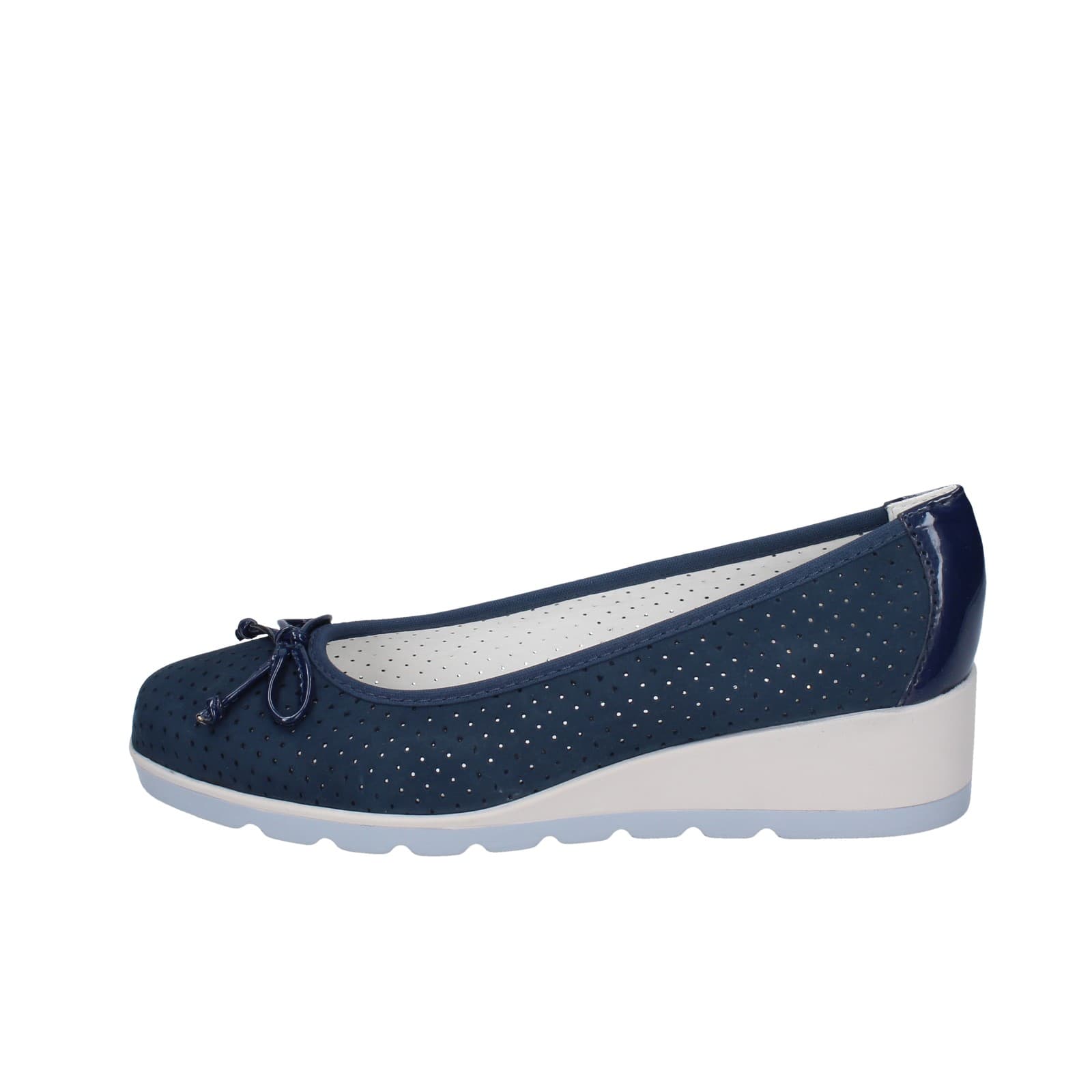 scarpe donna IO DONNA ballerine blu pelle scamosciata EZ42 Qualità Garantita