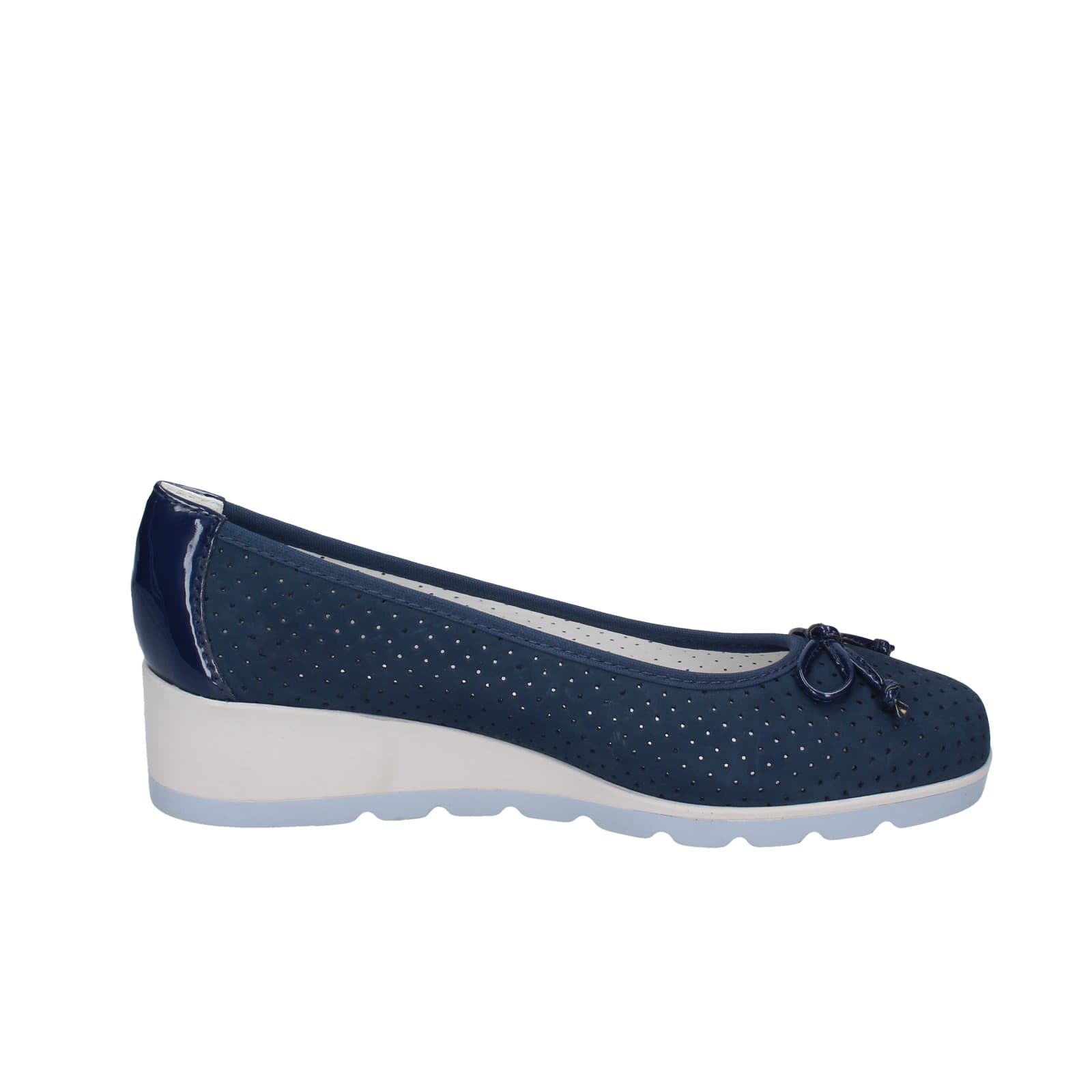 scarpe donna IO DONNA ballerine blu pelle scamosciata EZ42 Qualità Garantita