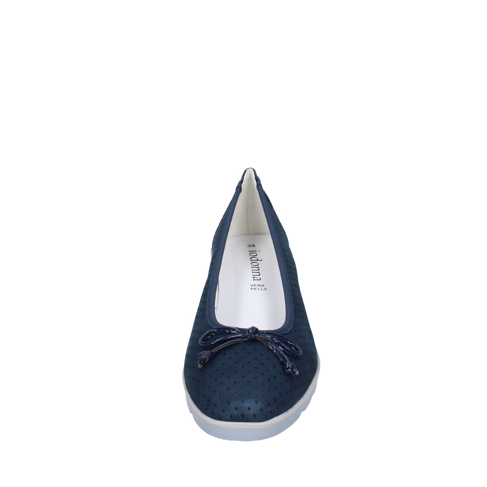 scarpe donna IO DONNA ballerine blu pelle scamosciata EZ42 Qualità Garantita