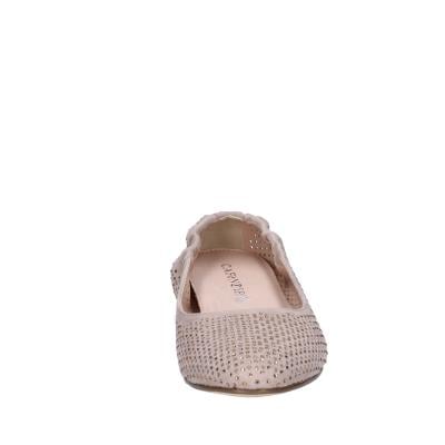 scarpe donna CAFè NOIR ballerine beige camoscio strass MEL501 BF513 Shopping Online
