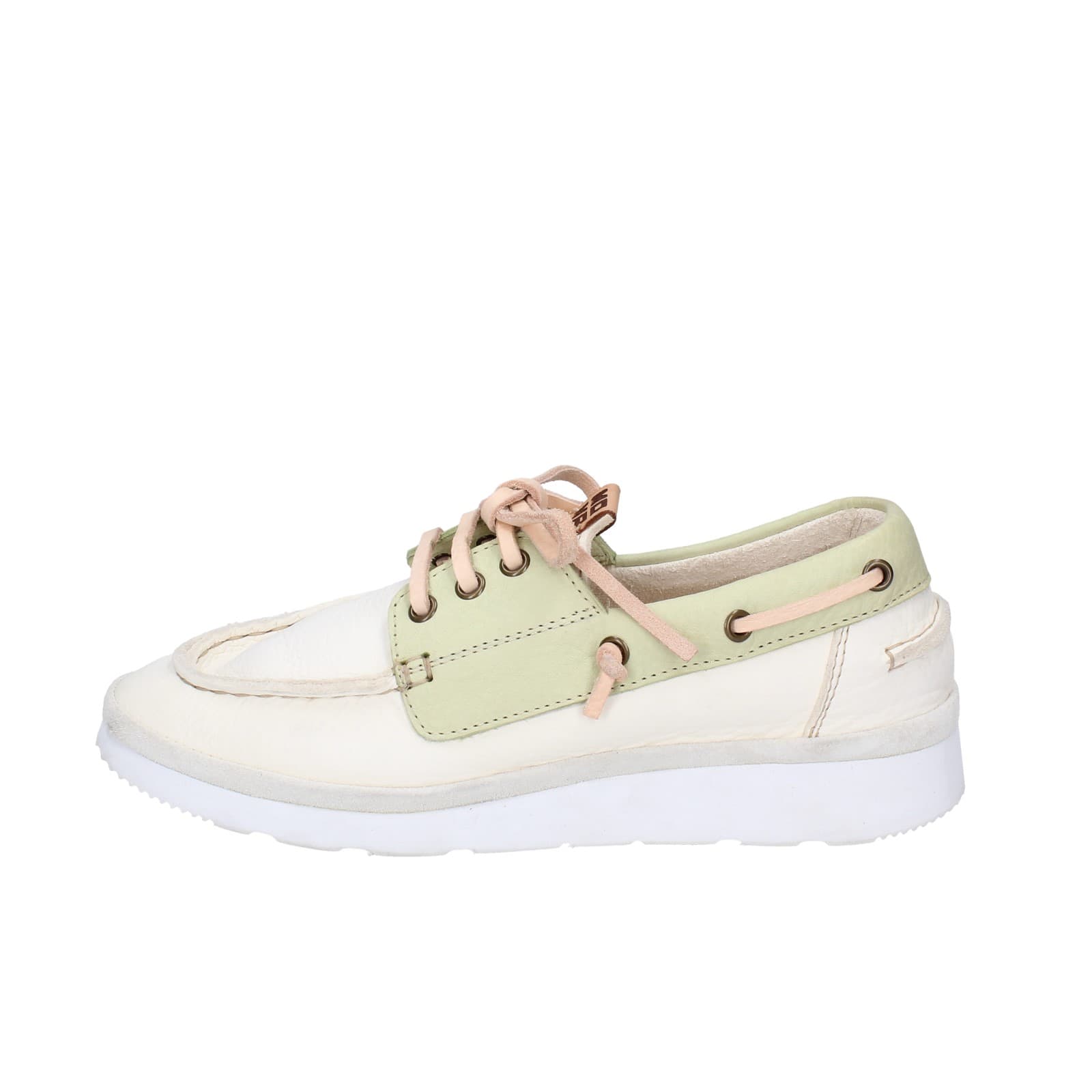 scarpe donna MOMA classiche bianco pelle verde 1AS407-YAC2 EZ870 Novità
