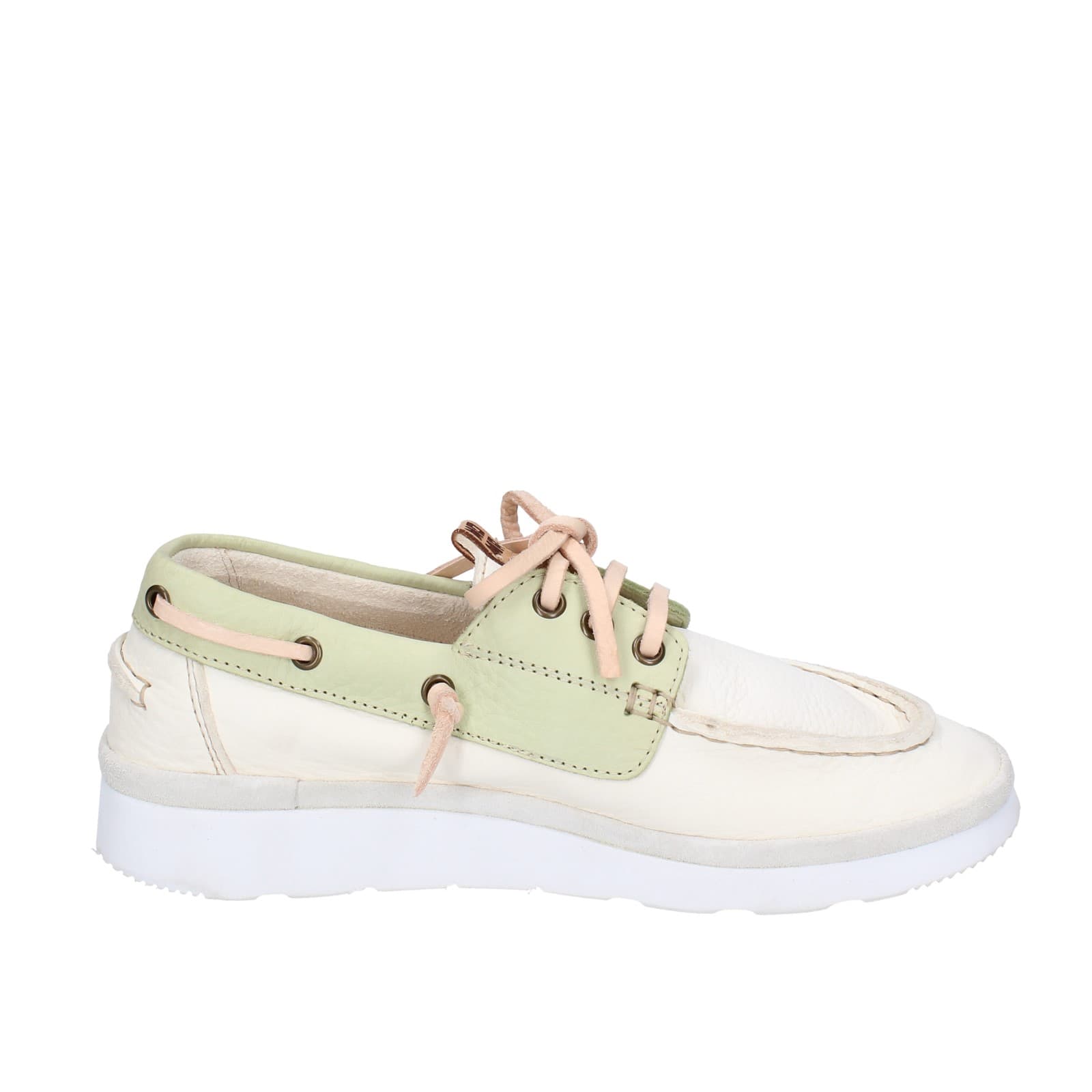 scarpe donna MOMA classiche bianco pelle verde 1AS407-YAC2 EZ870 Novità