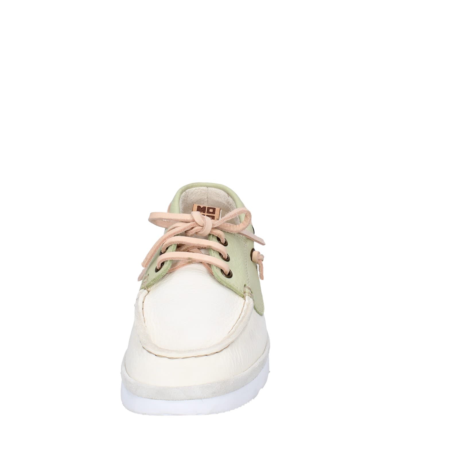 scarpe donna MOMA classiche bianco pelle verde 1AS407-YAC2 EZ870 Novità
