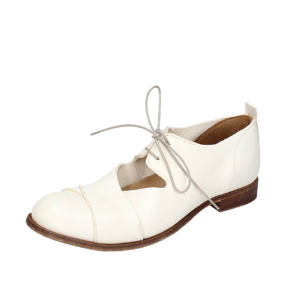 scarpe donna MOMA classiche bianco pelle 39405A VINTAGE EX460 Nuova