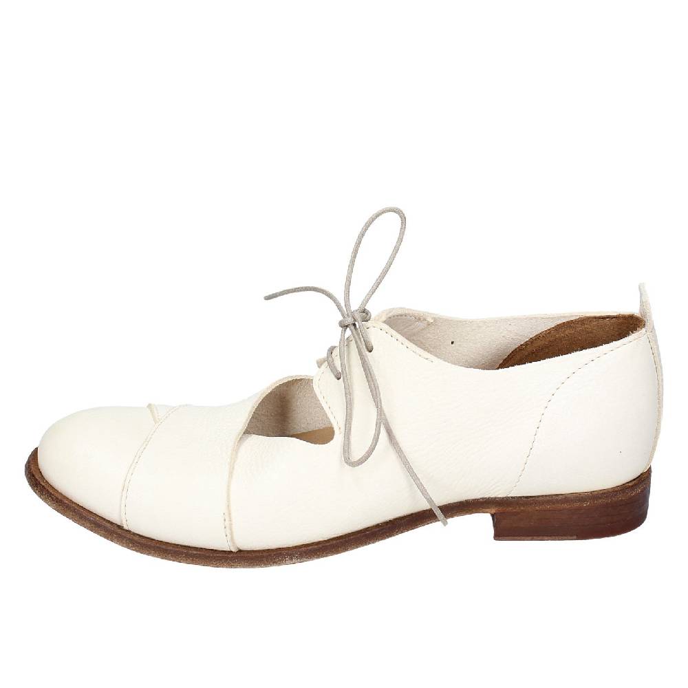 scarpe donna MOMA classiche bianco pelle 39405A VINTAGE EX460 Nuova