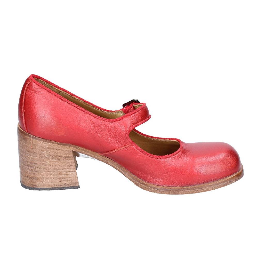 scarpe donna MOMA decollete rosso pelle 47403L VINTAGE EX448 2025