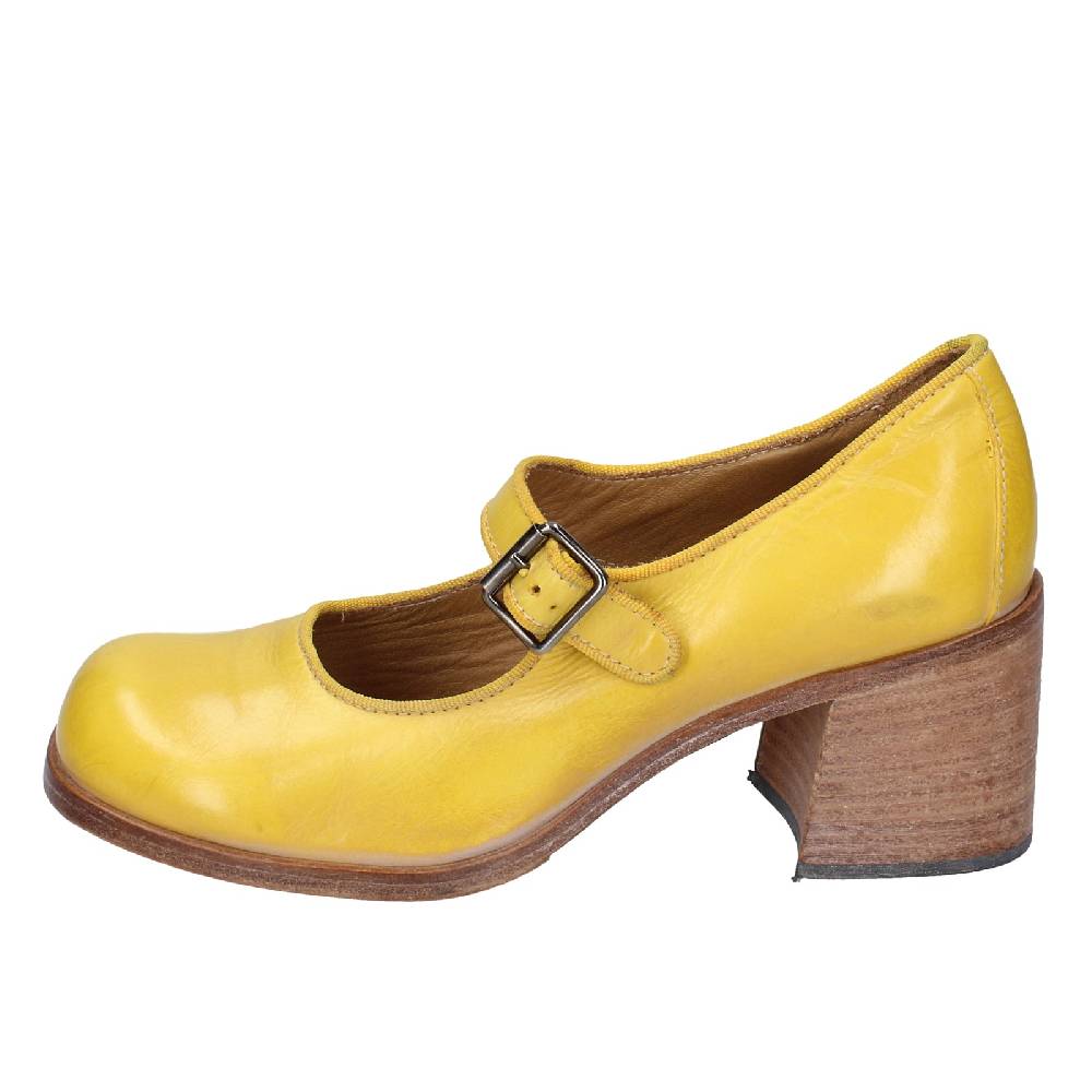 scarpe donna MOMA decollete giallo pelle 47403L VINTAGE EX446 Italy