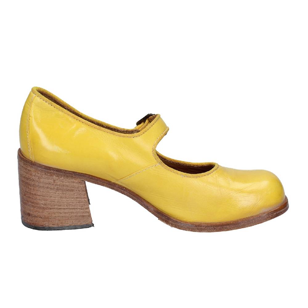 scarpe donna MOMA decollete giallo pelle 47403L VINTAGE EX446 Italy