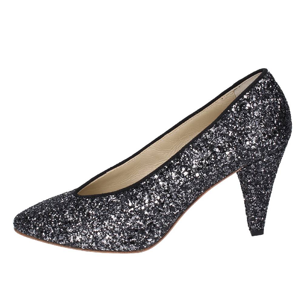 scarpe donna ANNIEL decollete nero glitter EX219 Italia