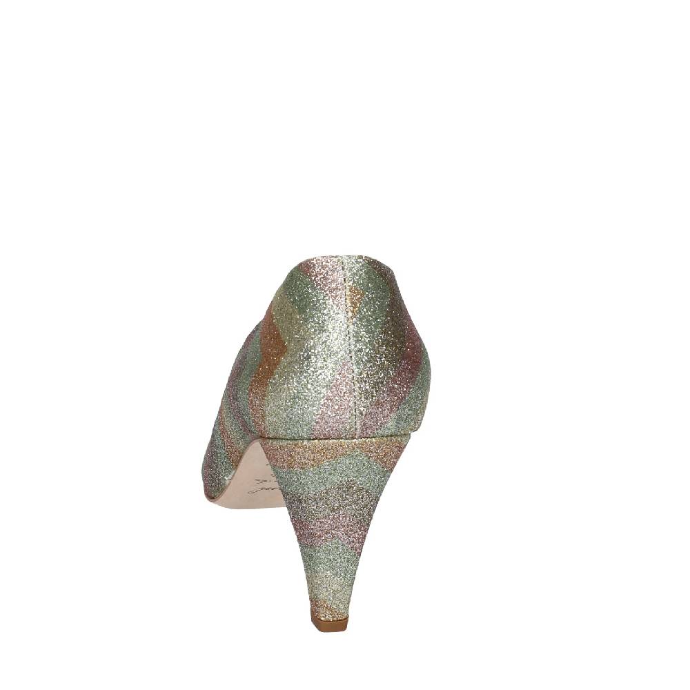 scarpe donna ANNIEL decollete oro glitter EY683 Nuovo