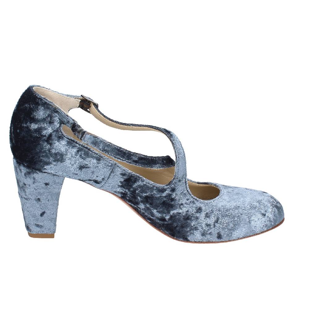 scarpe donna ANNIEL decollete grigio velluto EX257 Vendita