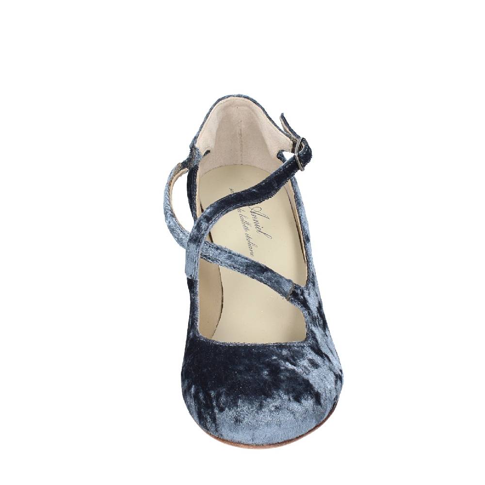 scarpe donna ANNIEL decollete grigio velluto EX257 Vendita