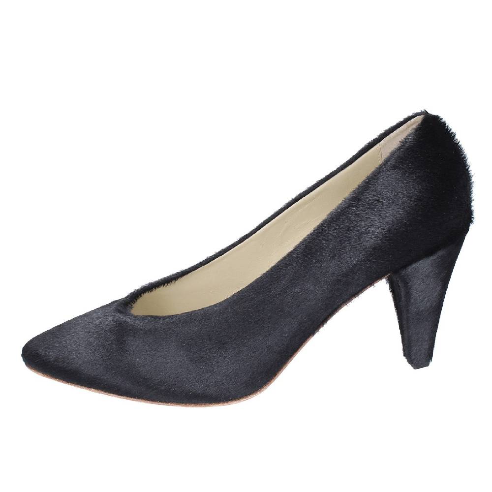scarpe donna ANNIEL decollete nero cavallino EX252 Promozione