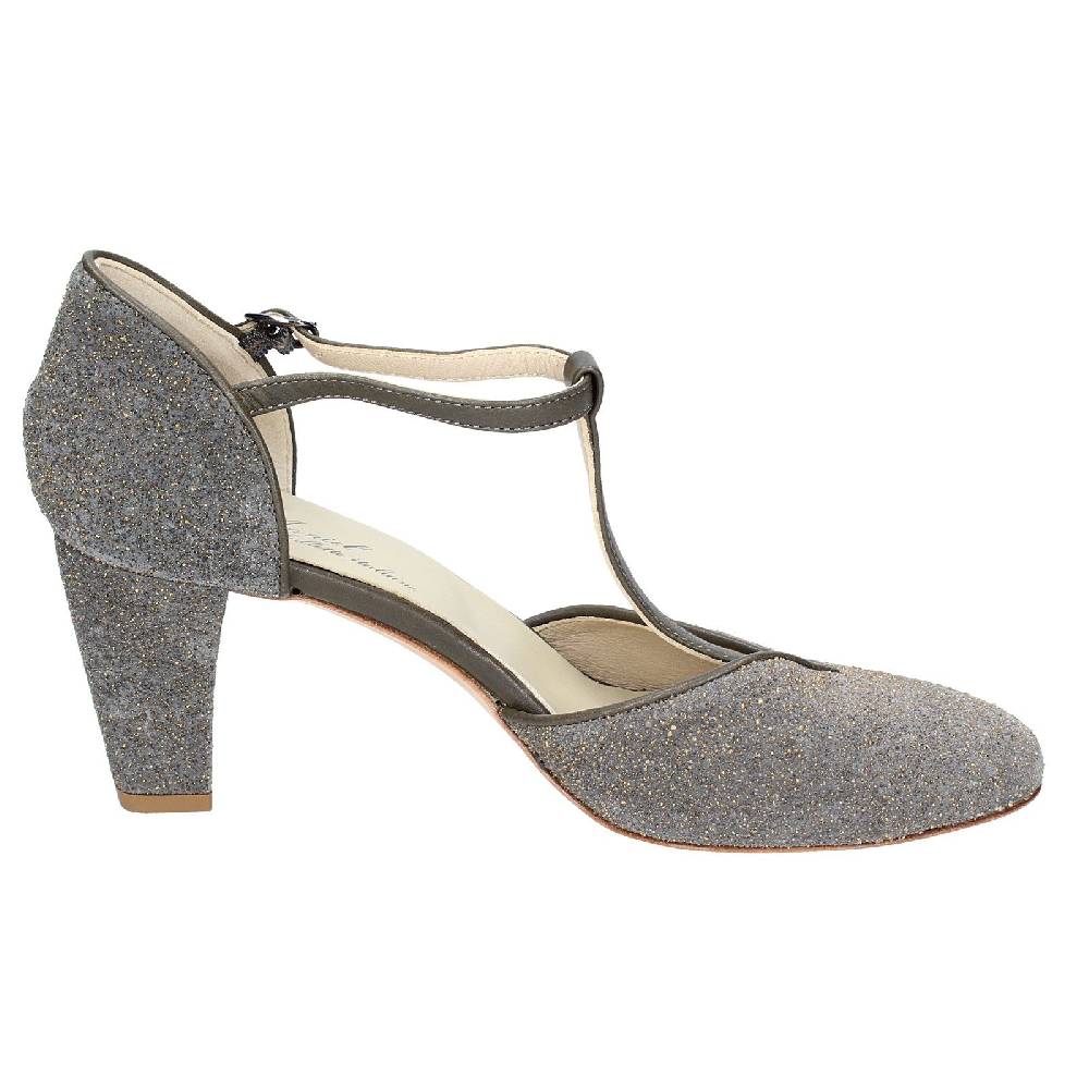 scarpe donna ANNIEL decollete verde pelle oro camoscio EX280 Qualità Garantita