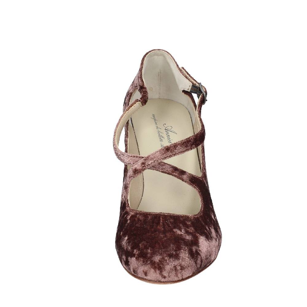 scarpe donna ANNIEL decollete marrone velluto EX279 Negozi Online
