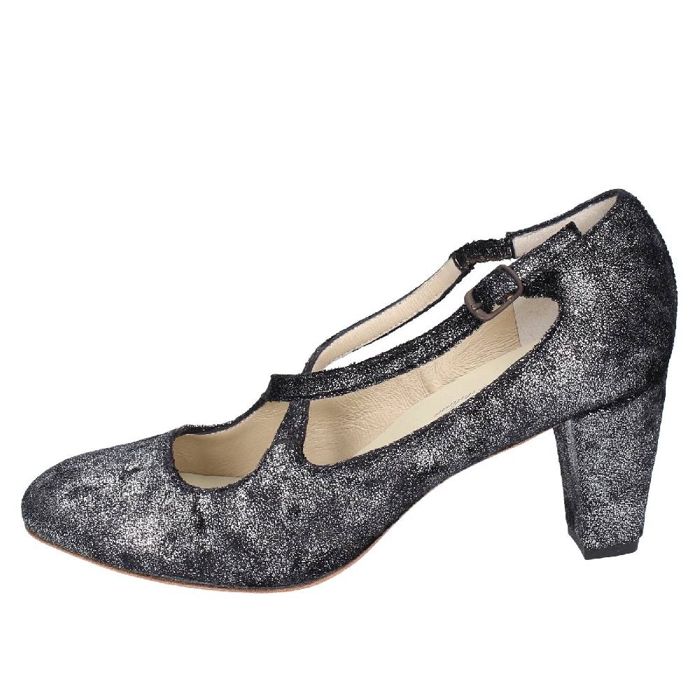 scarpe donna ANNIEL decollete nero tessuto argento EX272 Acquista Ora