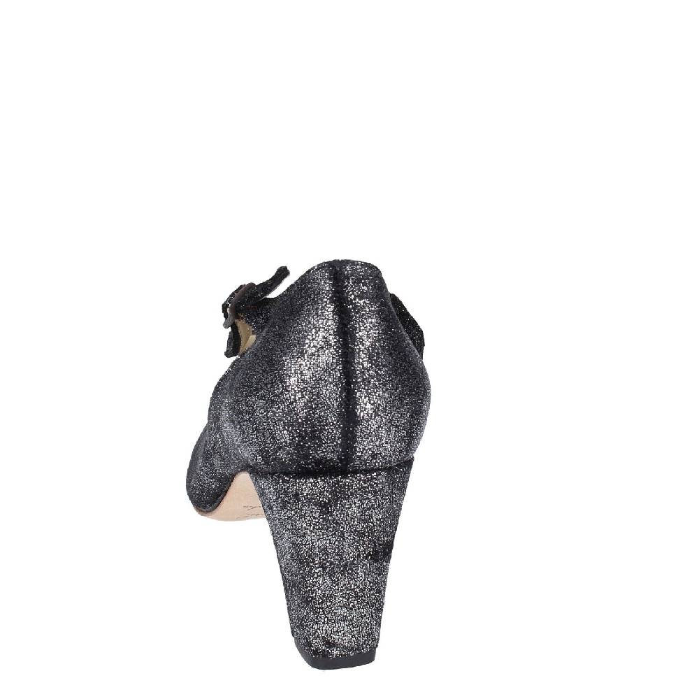 scarpe donna ANNIEL decollete nero tessuto argento EX272 Acquista Ora