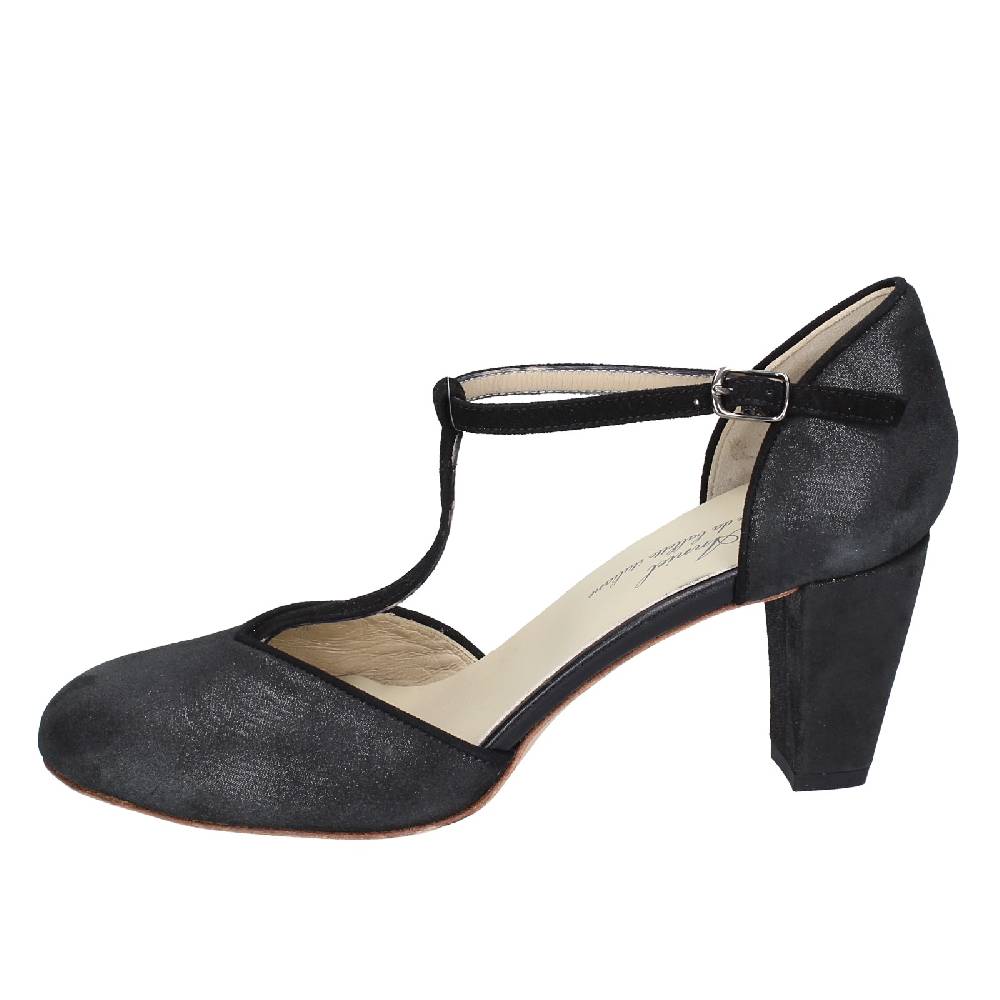 scarpe donna ANNIEL decollete nero camoscio EX258 Consegna Veloce