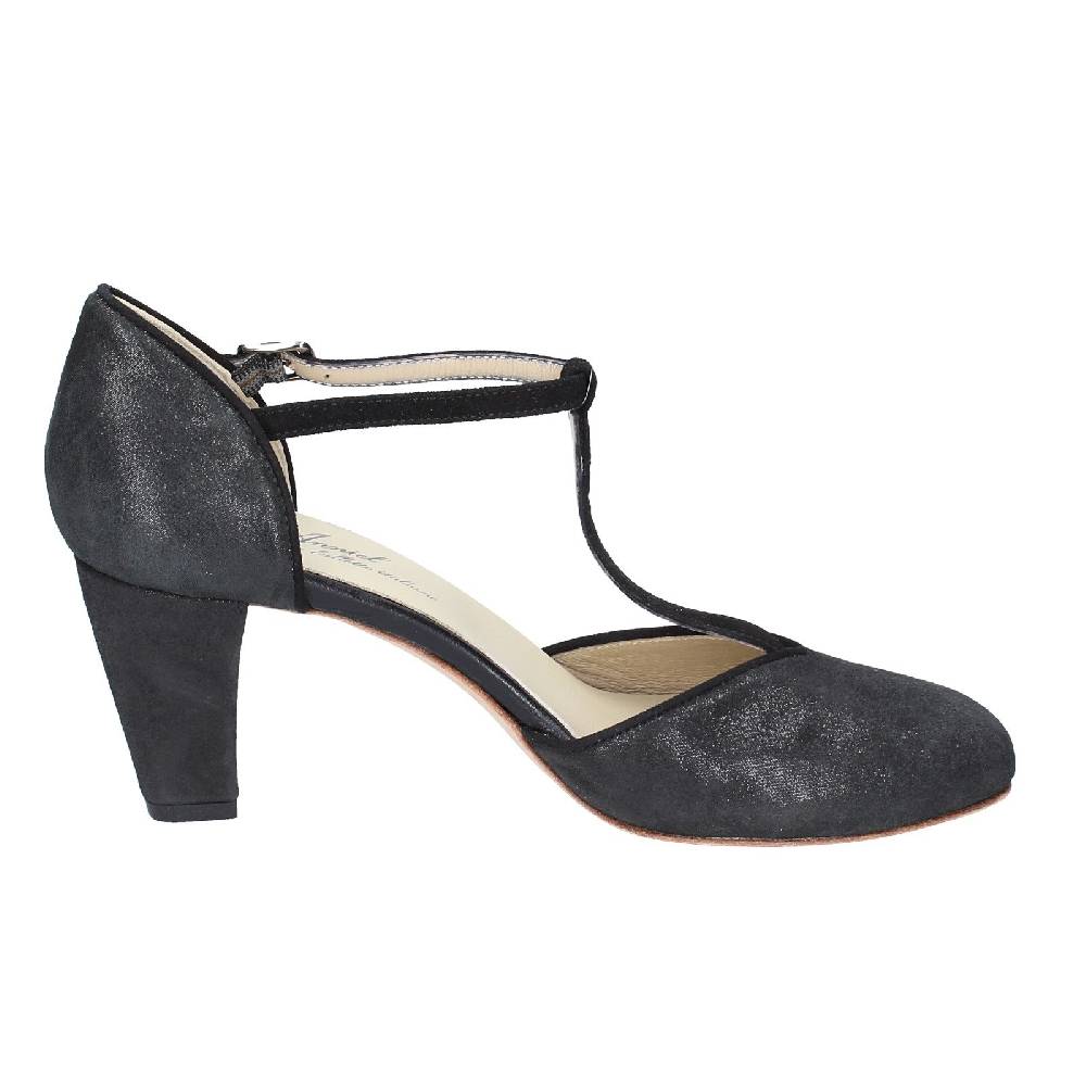 scarpe donna ANNIEL decollete nero camoscio EX258 Consegna Veloce